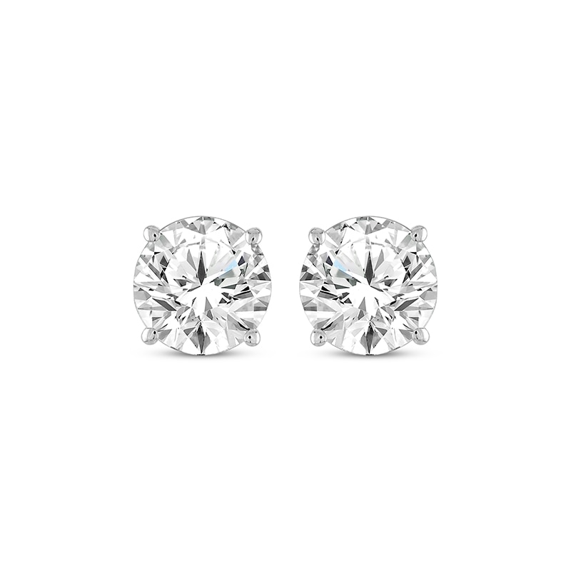 Main Image 2 of Previously Owned Diamond Earrings 1 ct tw Round-cut 14K White Gold