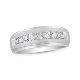 Previously Owned Men's Diamond Wedding Band 1/2 ct tw 10K White Gold