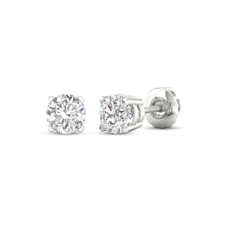 Main Image 1 of Previously Owned KAY Lab-Grown Diamonds Solitaire Stud Earrings 3/4 ct tw 14K White Gold (F/SI2)