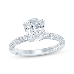 Previously Owned Monique Lhuillier Bliss Oval-Cut Lab-Grown Diamond Engagement Ring 2-5/8 ct tw 18K White Gold