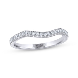 Previously Owned THE LEO Legacy Lab-Grown Diamond Contoured Wedding Band 1/5 ct tw 14K White Gold
