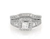 Thumbnail Image 1 of Previously Owned Neil Lane Princess-Cut Diamond Halo Bridal Set 1-3/8 ct tw 14K White Gold Size 6