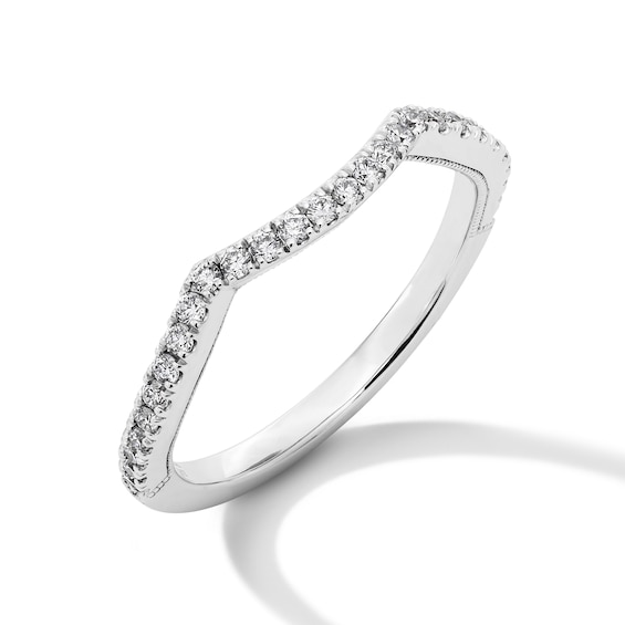 Previously Owned Neil Lane Artistry Lab-Grown Diamond Contour Wedding Band 1/4 ct tw 14K White Gold