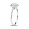 Thumbnail Image 2 of Previously Owned Lab-Grown Diamonds Oval-Cut Halo Engagement Ring 1-1/2 ct tw 14K White Gold