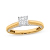 Thumbnail Image 1 of Previously Owned Princess-Cut Diamond Solitaire Ring 1 ct tw 10K Yellow Gold (J/I3)