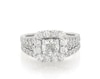 Thumbnail Image 1 of Previously Owned Neil Lane Cushion-Cut Diamond Halo Bridal Set 2-1/2 ct tw 14K White Gold Size 6
