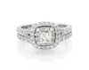 Thumbnail Image 1 of Previously Owned Neil Lane Princess-Cut Diamond Double Halo Bridal Set 1-1/3 ct tw 14K White Gold Size 4.5