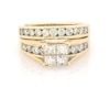 Thumbnail Image 1 of Previously Owned Princess-Cut Quad Diamond Bridal Set 1-7/8 ct tw 14K Yellow Gold Size 7.75