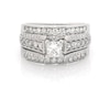Thumbnail Image 1 of Previously Owned Princess-Cut Diamond Bridal Set 1-1/8 ct tw 14K White Gold Size 6.5