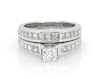 Thumbnail Image 1 of Previously Owned Princess-Cut Diamond Bridal Set 1-7/8 ct tw 14K White Gold Size 5.25