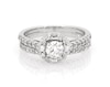 Thumbnail Image 1 of Previously Owned Diamond Bridal Set 7/8 ct tw Round & Baguette-Cut 14K White Gold Size 5.25