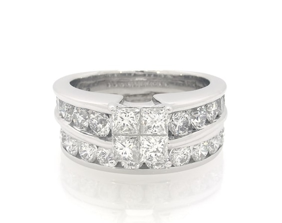 Previously Owned Princess-Cut Quad Diamond Bridal Set 2-3/4 ct tw 14K White Gold 6