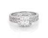 Thumbnail Image 1 of Previously Owned Diamond Bridal Set 1-1/8 ct tw Princess-cut 14K White Gold Size 6