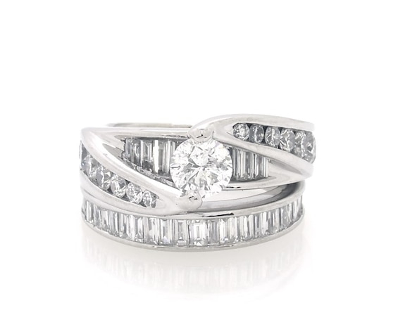 Previously Owned Round-Cut Diamond Bridal Set 1-7/8 ct tw 14K White Gold 2