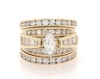 Thumbnail Image 1 of Previously Owned Marquise-Cut Diamond Bridal Set 2-1/3 ct tw 14K Two-Tone Gold Size 6