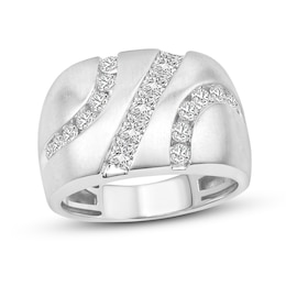 Previously Owned Men's Diamond Ring 1-1/2 ct tw Square/Round 10K White Gold