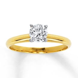 Previously Owned Diamond Solitaire Ring 3/4 carat Round-cut 14K Yellow Gold (I/I2)