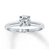 Thumbnail Image 1 of Previously Owned Certified Diamond Ring 5/8 carat Round-Cut 14K White Gold (I/I1)