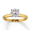 Thumbnail Image 1 of Previously Owned Diamond Solitaire Ring 1 carat Round-cut 14K Yellow Gold (K/I2)