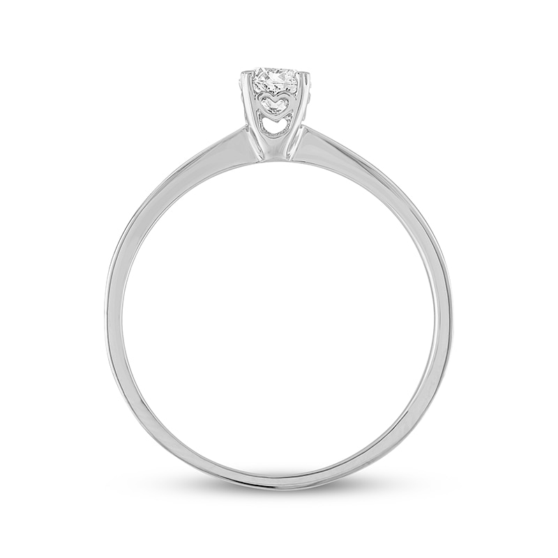 Main Image 3 of Previously Owned Solitaire Engagement Ring 1/4 Carat Diamond 14K White Gold (I/I2)