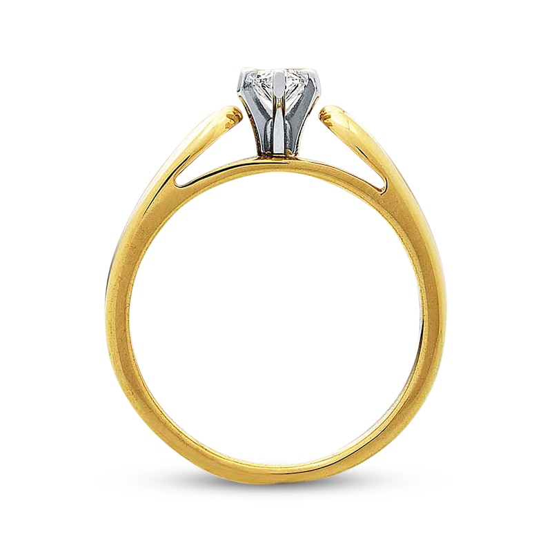 Main Image 2 of Previously Owned Certified Marquise Diamond Solitaire Ring 3/8 ct tw 14K Yellow Gold