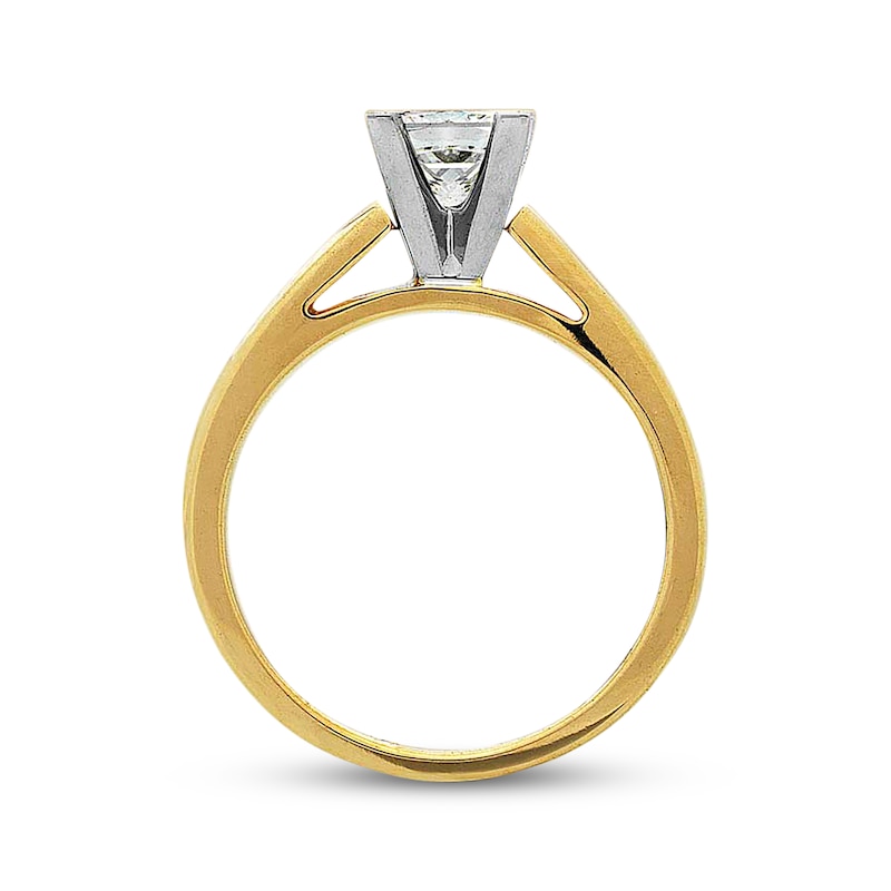 Main Image 2 of Previously Owned Certified Princess Diamond Solitaire Ring 5/8 ct tw 14K Yellow Gold