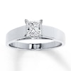 Thumbnail Image 1 of Previously Owned Diamond Solitaire Ring 3/4 carat Princess-Cut 14K White Gold