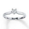 Thumbnail Image 1 of Previously Owned Diamond Solitaire Ring 1/4 carat Heart-shaped 14K White Gold (I/I2)