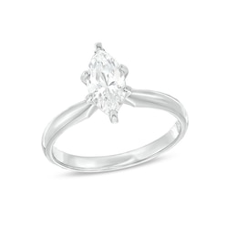 Previously Owned Diamond Solitaire Ring 1 carat Marquise 14K White Gold (I/I2)