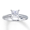 Thumbnail Image 1 of Previously Owned Princess-Cut Diamond Solitaire Engagement Ring 1 ct tw 14K White Gold (J/I3)