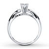 Thumbnail Image 2 of Previously Owned Diamond Solitaire Ring 3/8 Carat Princess-cut 14K White Gold (I/I2)