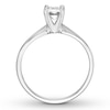 Thumbnail Image 2 of Previously Owned Certified Diamond Solitaire 1/2 ct Princess-cut 14K White Gold (I/I1)