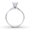 Thumbnail Image 2 of Previously Owned Diamond Solitaire Ring 1/2 carat Princess-Cut 14K White Gold (I/I2)