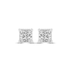Thumbnail Image 2 of Previously Owned Diamond Solitaire Earrings 1/2 ct tw Princess-cut 14K White Gold