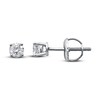 Thumbnail Image 1 of Previously Owned Certified Diamond Round-cut Solitaire Earrings 1/2 ct tw 18K White Gold