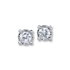 Thumbnail Image 2 of Previously Owned Radiant Reflections Solitaire Diamond Earrings 3/4 ct tw 10K White Gold (J/I3)