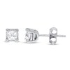 Thumbnail Image 1 of Previously Owned Radiant Reflections 1/2 ct tw Diamonds Princess-cut 10K White Gold Solitaire Earrings