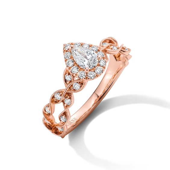 Previously Owned Neil Lane Pear-Shaped Diamond Engagement Ring 5/8 ct tw 14K Rose Gold