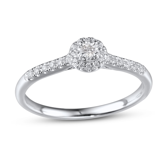 Previously Owned Diamond Engagement Ring 1/5 ct tw 10K White Gold