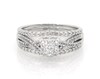 Thumbnail Image 1 of Previously Owned Round-Cut Multi-Diamond Bridal Set 5/8 ct tw 10K White Gold Size 8
