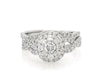 Thumbnail Image 1 of Previously Owned Round-Cut Diamond Halo Bridal Set 1-1/5 ct tw 14K White Gold Size 5.75