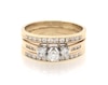 Thumbnail Image 1 of Previously Owned Round-Cut Diamond Three-Stone Bridal Set 7/8 ct tw 10K Yellow Gold Size 8.25