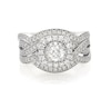 Thumbnail Image 1 of Previously Owned Neil Lane Round-Cut Diamond Halo Bridal Set 7/8 ct tw 14K White Gold Size 4.5