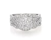 Thumbnail Image 1 of Previously Owned Round-Cut Diamond Halo Bridal Set 1-3/8 ct tw 14K White Gold Size 5.5