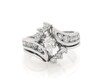 Thumbnail Image 1 of Previously Owned Marquise & Round-Cut Diamond Bridal Set 7/8 ct tw 14K White Gold Size 7.25