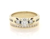 Thumbnail Image 1 of Previously Owned Round-Cut Diamond Three-Stone Bridal Set 7/8 ct tw 14K Yellow Gold Size 7.5