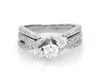 Thumbnail Image 1 of Previously Owned Round-Cut Diamond Three-Stone Bridal Set 7/8 ct tw 14K White Gold Size 5.75