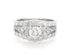 Thumbnail Image 1 of Previously Owned Round-Cut Diamond Halo Bridal Set 2 ct tw 14K White Gold Size 7.5