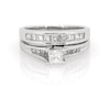Thumbnail Image 1 of Previously Owned Princess-Cut Diamond Bridal Set 7/8 ct tw 14K White Gold Size 6