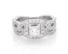 Thumbnail Image 1 of Previously Owned Neil Lane Princess-Cut Halo Diamond Bridal Set 1-1/8 ct tw 14K White Gold Size 4